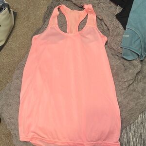 Flowy long athletic material tank